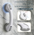 Lineva SafeGrip™ - Suction Bathroom Grab Bar