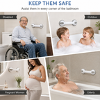 Lineva SafeGrip™ - Suction Bathroom Grab Bar
