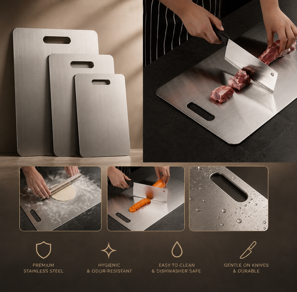 Lineva ProBoard™ - Stainless Steel Kitchen Cutting Board