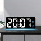 7'' LED Digital Alarm Clock Table Clock Three-Level Adjustable Brightness Dimmer/Dual Alarm/Temp/Date/Night Light for Bedrooms