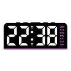 7'' LED Digital Alarm Clock Table Clock Three-Level Adjustable Brightness Dimmer/Dual Alarm/Temp/Date/Night Light for Bedrooms