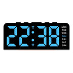 7'' LED Digital Alarm Clock Table Clock Three-Level Adjustable Brightness Dimmer/Dual Alarm/Temp/Date/Night Light for Bedrooms