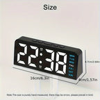 7'' LED Digital Alarm Clock Table Clock Three-Level Adjustable Brightness Dimmer/Dual Alarm/Temp/Date/Night Light for Bedrooms