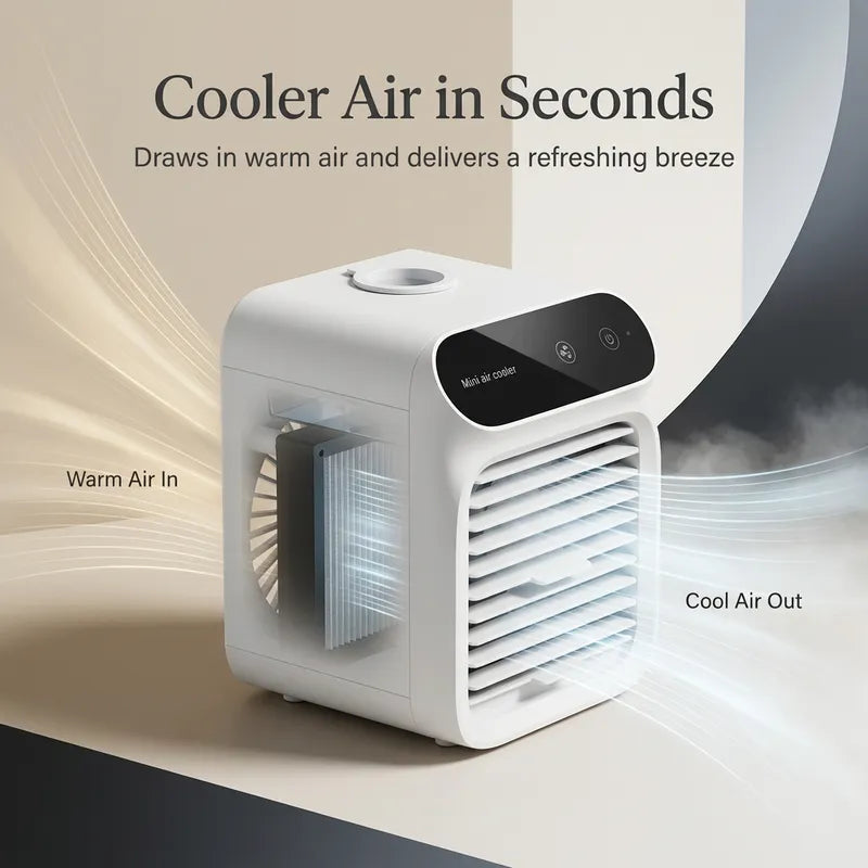 Lineva CoolBreeze™ - Rechargeable Mini Air Cooler