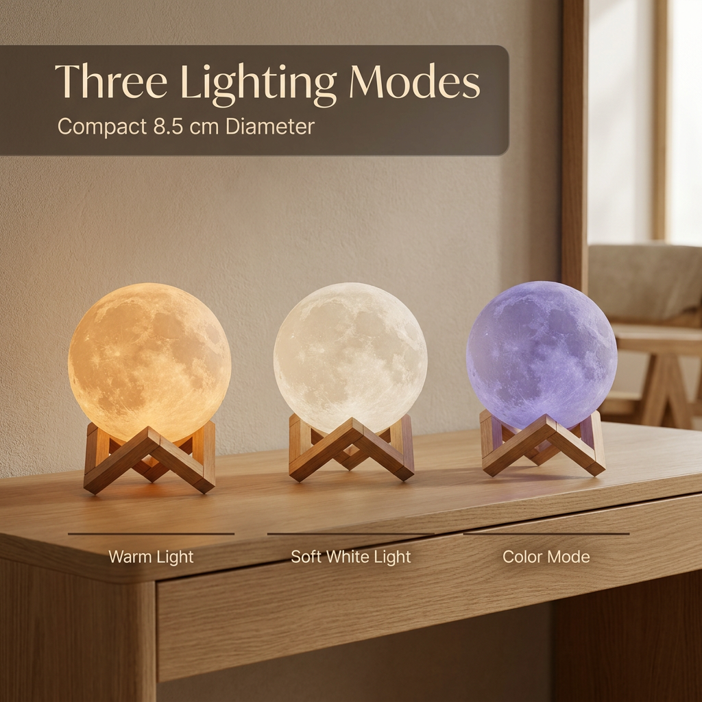 Lineva DreamMoon™ - 3D Galaxy Moon Lamp