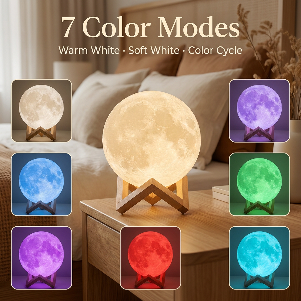 Lineva DreamMoon™ - 3D Galaxy Moon Lamp